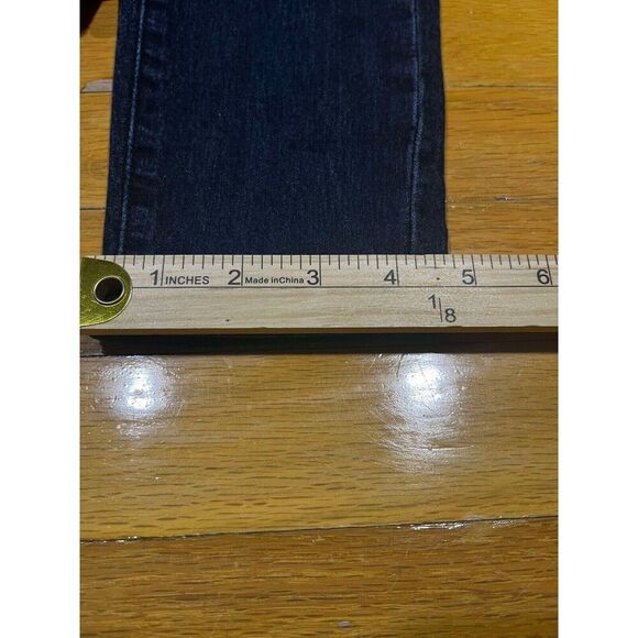 Arizona Jeans Women's Moto Size 5 Blue Dark Wash Whiskered Punk Motorcycle Denim - Picture 8 of 8